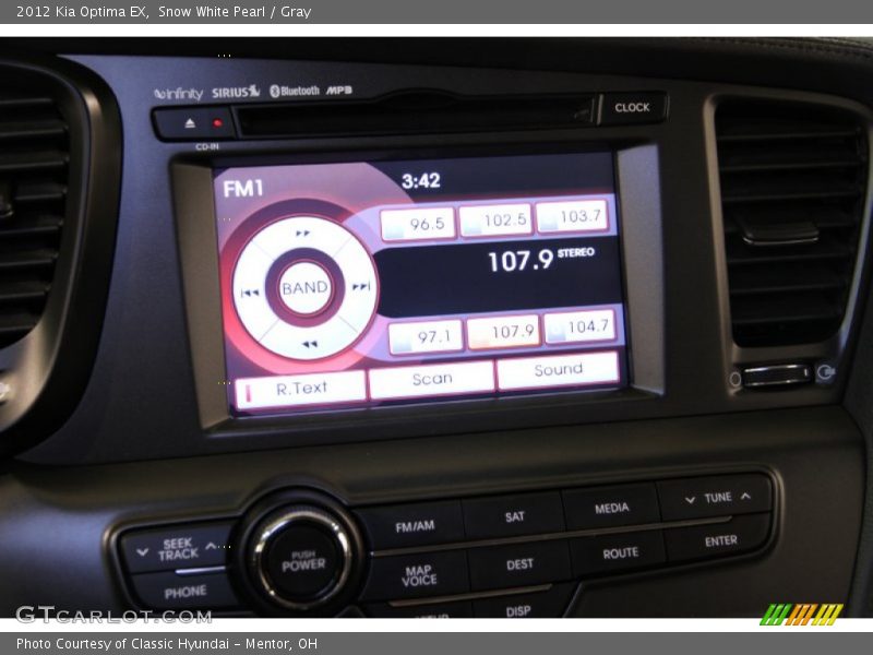 Snow White Pearl / Gray 2012 Kia Optima EX