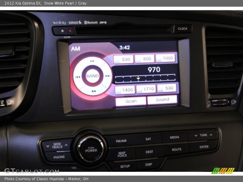 Snow White Pearl / Gray 2012 Kia Optima EX