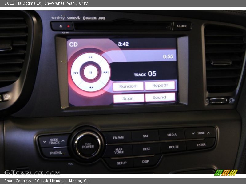 Snow White Pearl / Gray 2012 Kia Optima EX