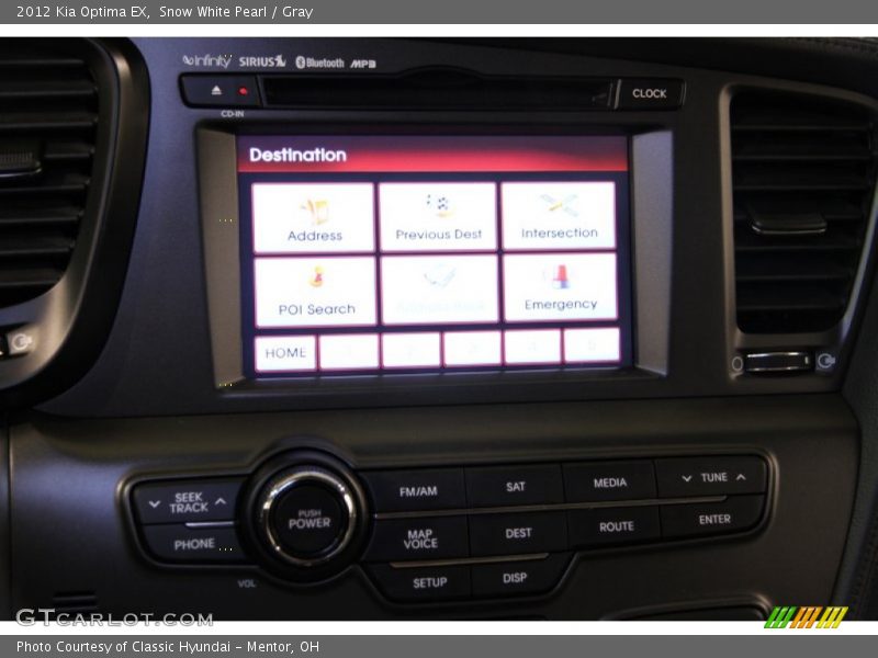 Snow White Pearl / Gray 2012 Kia Optima EX