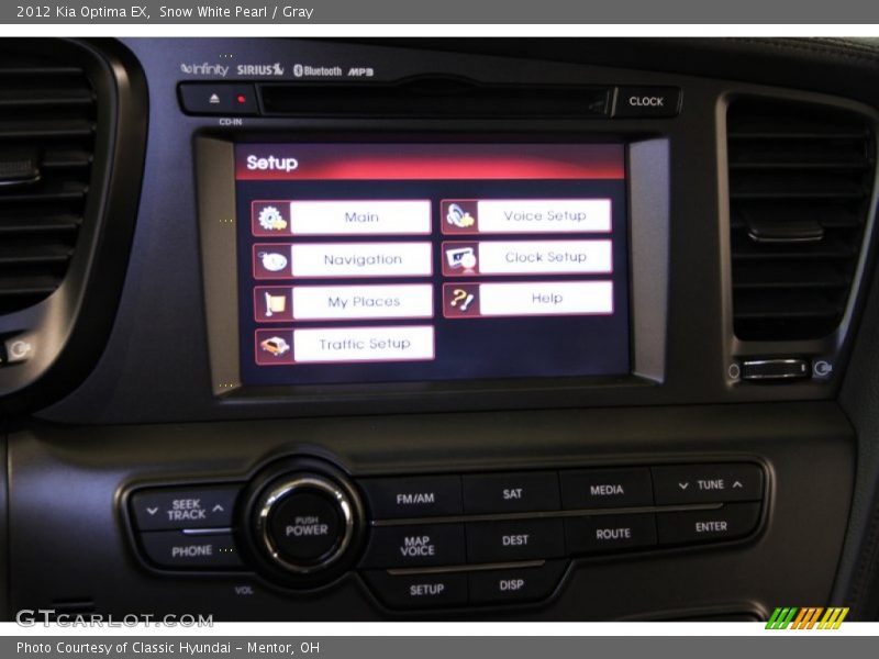 Snow White Pearl / Gray 2012 Kia Optima EX