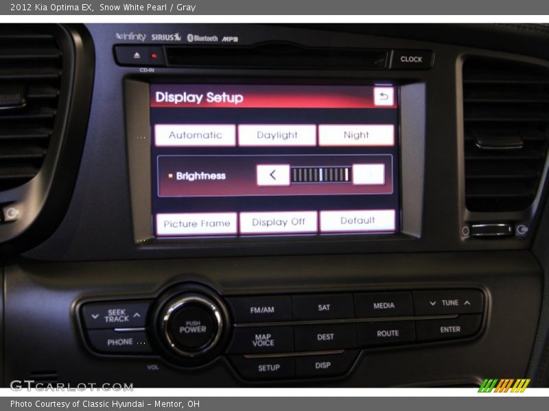 Snow White Pearl / Gray 2012 Kia Optima EX