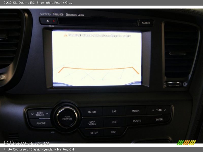 Snow White Pearl / Gray 2012 Kia Optima EX
