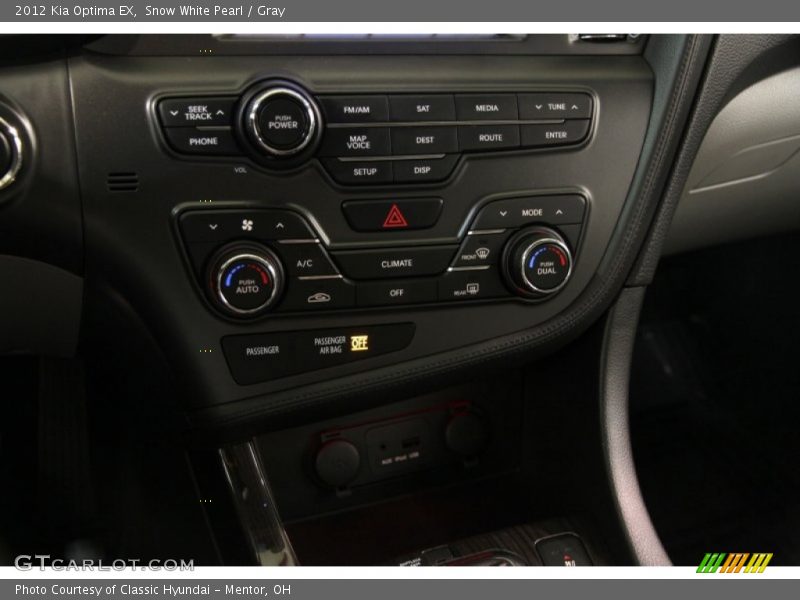 Snow White Pearl / Gray 2012 Kia Optima EX