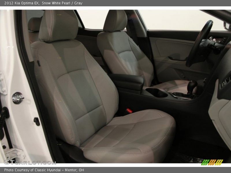 Snow White Pearl / Gray 2012 Kia Optima EX
