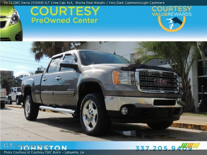 Mocha Steel Metallic / Very Dark Cashmere/Light Cashmere 2011 GMC Sierra 2500HD SLT Crew Cab 4x4