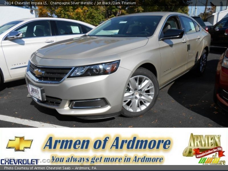 Champagne Silver Metallic / Jet Black/Dark Titanium 2014 Chevrolet Impala LS