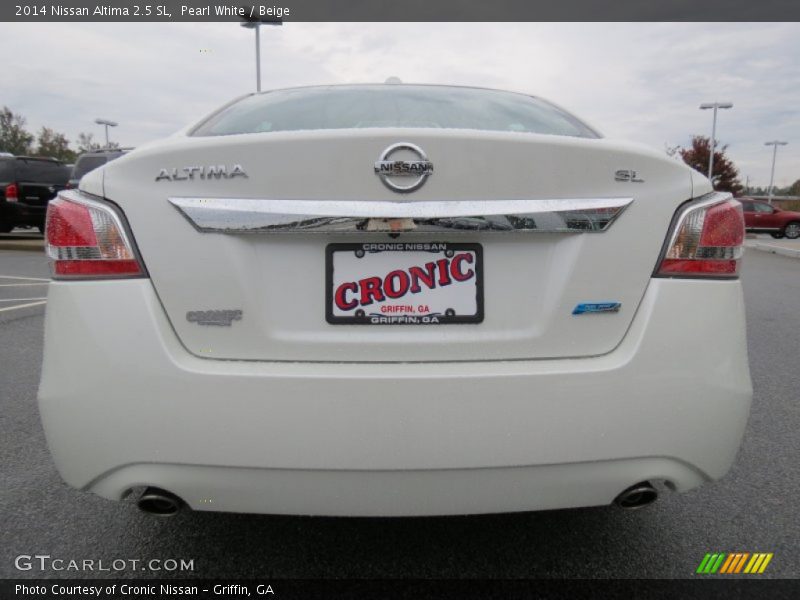 Pearl White / Beige 2014 Nissan Altima 2.5 SL