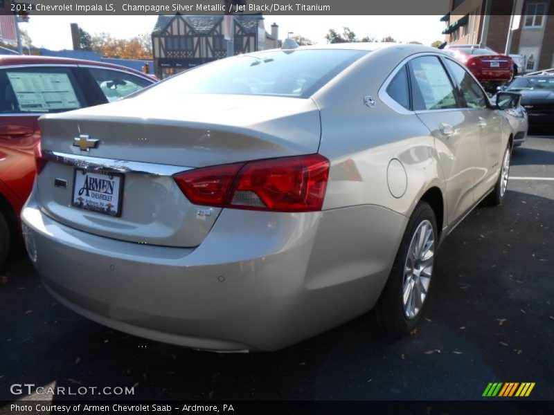 Champagne Silver Metallic / Jet Black/Dark Titanium 2014 Chevrolet Impala LS