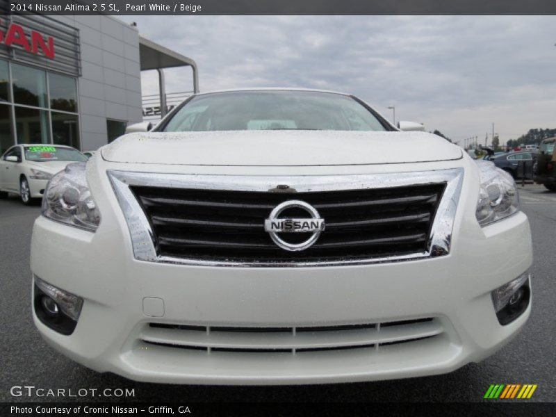 Pearl White / Beige 2014 Nissan Altima 2.5 SL