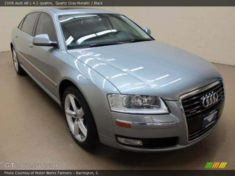 Quartz Gray Metallic / Black 2008 Audi A8 L 4.2 quattro