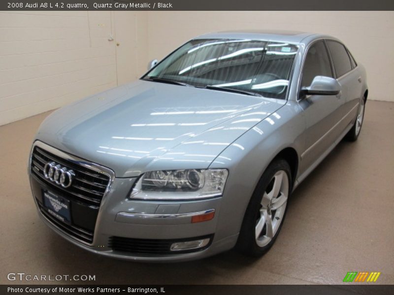 Quartz Gray Metallic / Black 2008 Audi A8 L 4.2 quattro