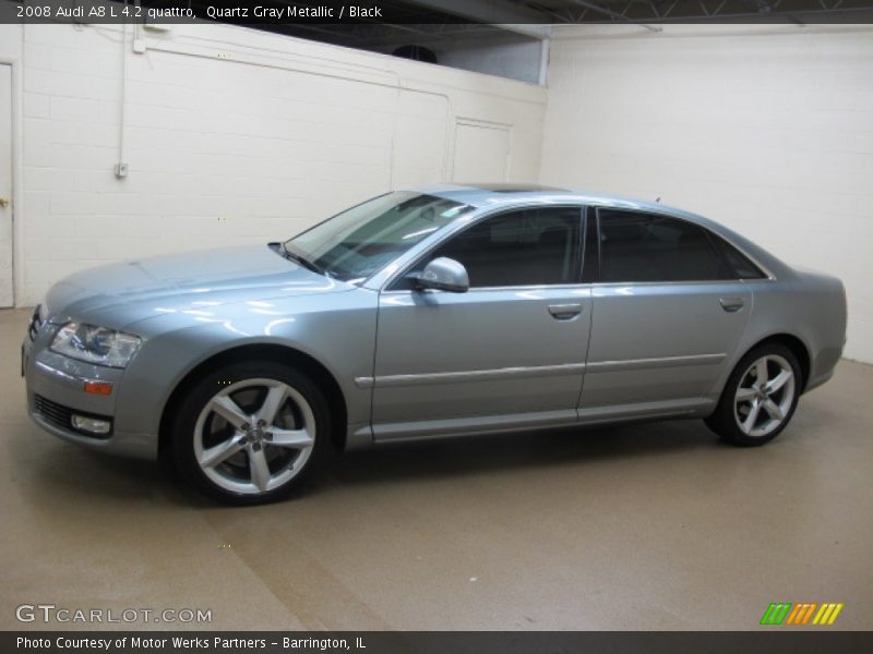 Quartz Gray Metallic / Black 2008 Audi A8 L 4.2 quattro