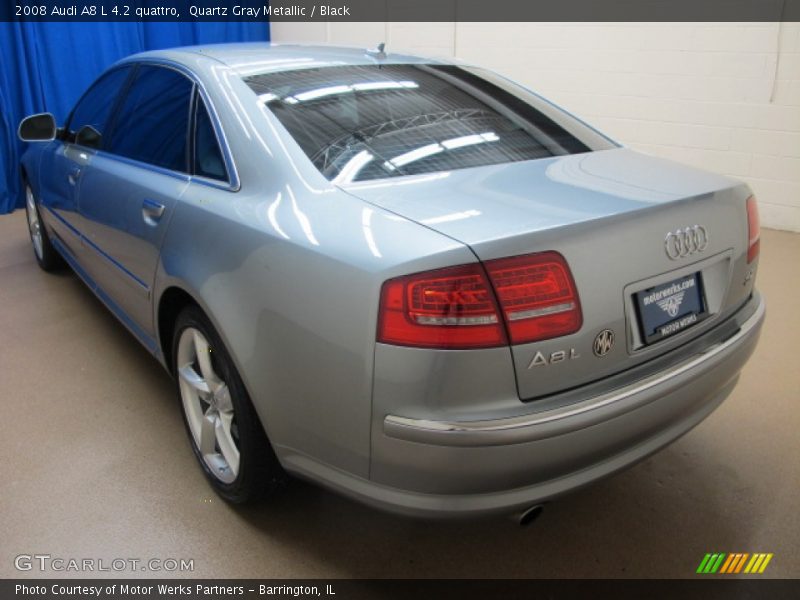 Quartz Gray Metallic / Black 2008 Audi A8 L 4.2 quattro