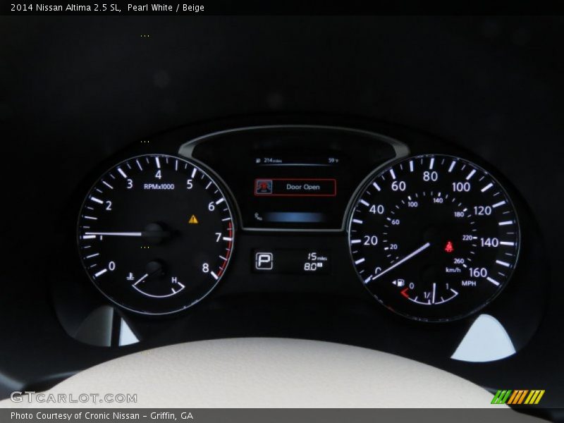 Pearl White / Beige 2014 Nissan Altima 2.5 SL