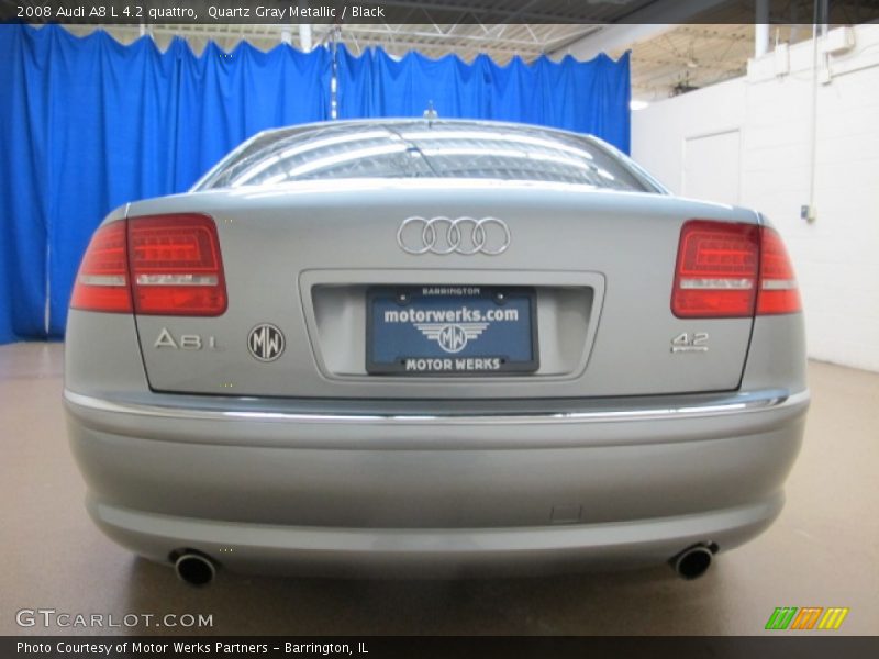 Quartz Gray Metallic / Black 2008 Audi A8 L 4.2 quattro