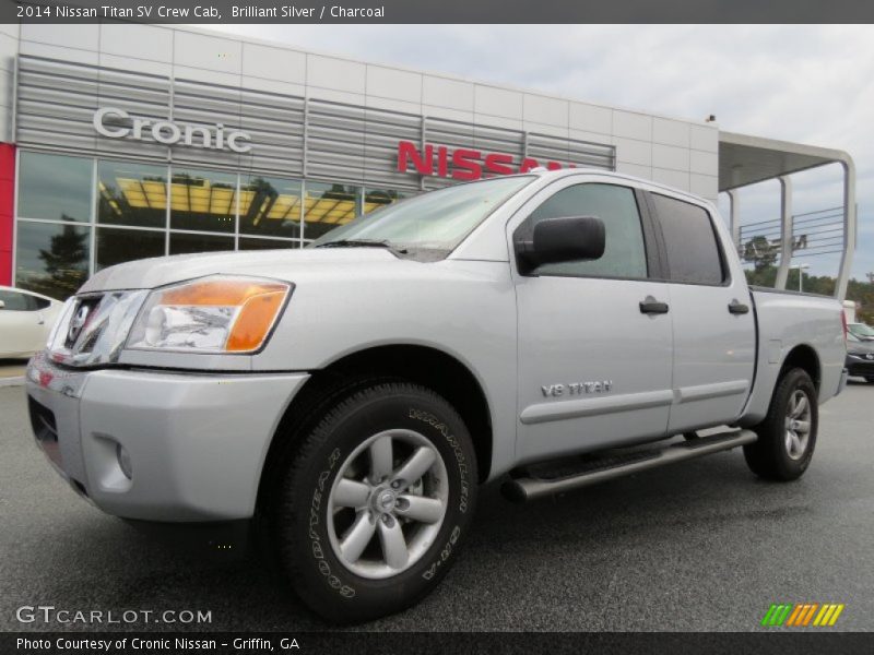 Brilliant Silver / Charcoal 2014 Nissan Titan SV Crew Cab