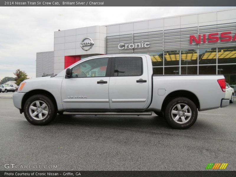 Brilliant Silver / Charcoal 2014 Nissan Titan SV Crew Cab