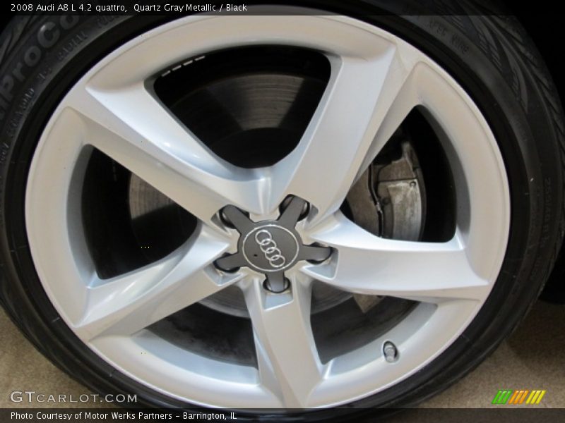 Quartz Gray Metallic / Black 2008 Audi A8 L 4.2 quattro