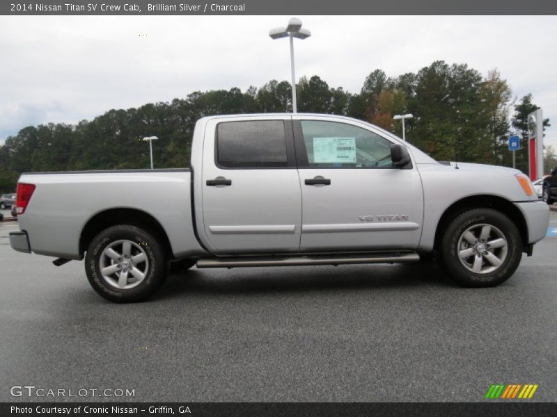 Brilliant Silver / Charcoal 2014 Nissan Titan SV Crew Cab