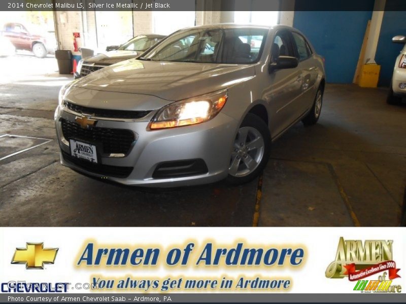 Silver Ice Metallic / Jet Black 2014 Chevrolet Malibu LS