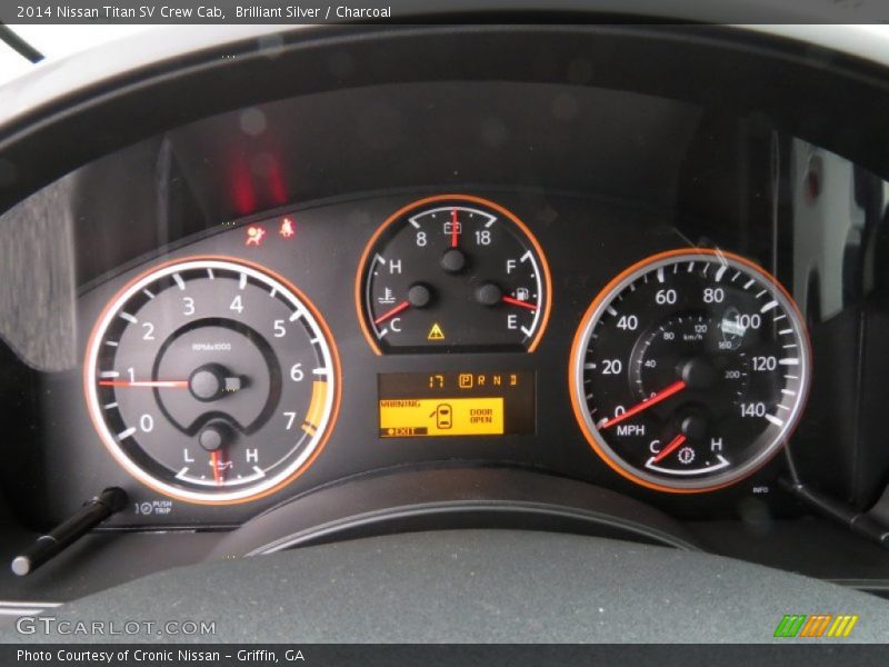 Brilliant Silver / Charcoal 2014 Nissan Titan SV Crew Cab