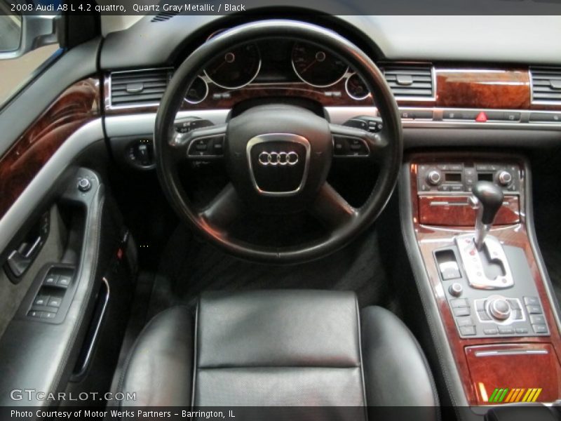 Quartz Gray Metallic / Black 2008 Audi A8 L 4.2 quattro