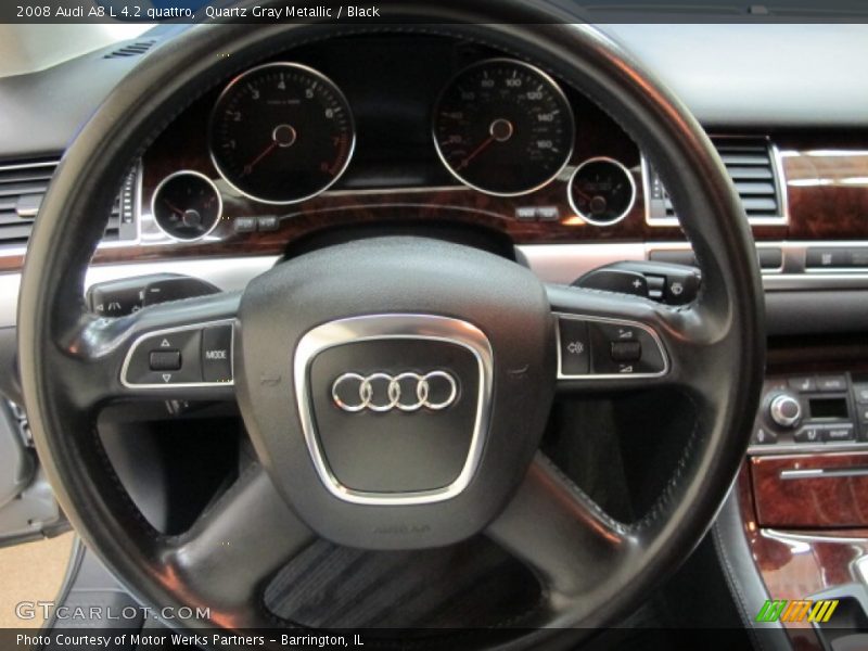 Quartz Gray Metallic / Black 2008 Audi A8 L 4.2 quattro