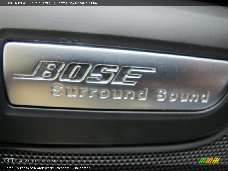 Quartz Gray Metallic / Black 2008 Audi A8 L 4.2 quattro