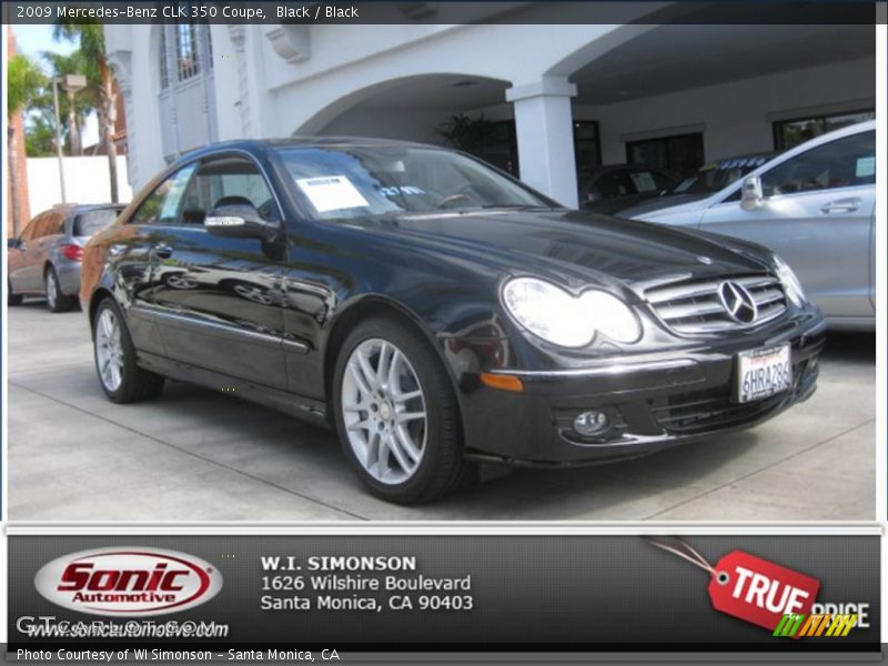 Black / Black 2009 Mercedes-Benz CLK 350 Coupe