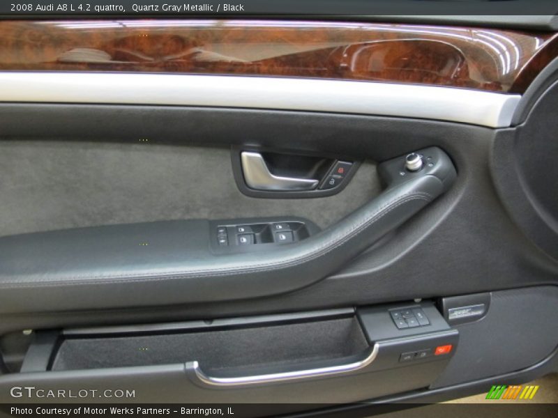 Quartz Gray Metallic / Black 2008 Audi A8 L 4.2 quattro