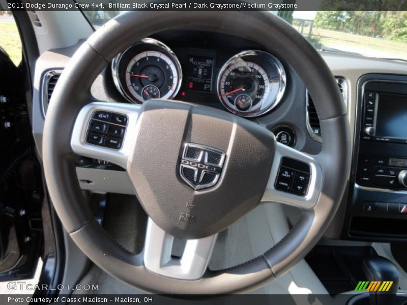 Brilliant Black Crystal Pearl / Dark Graystone/Medium Graystone 2011 Dodge Durango Crew 4x4