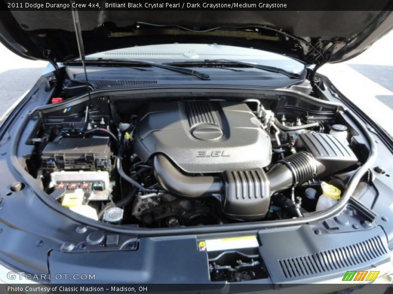 Brilliant Black Crystal Pearl / Dark Graystone/Medium Graystone 2011 Dodge Durango Crew 4x4