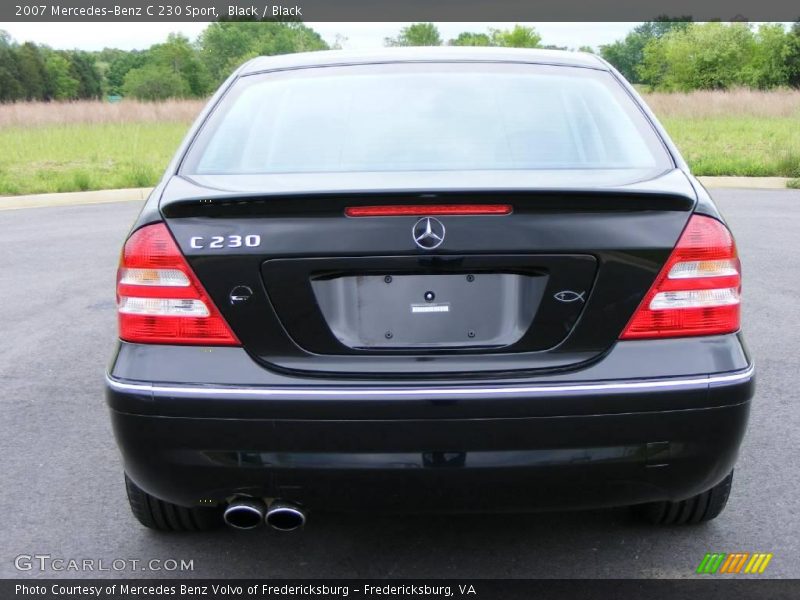 Black / Black 2007 Mercedes-Benz C 230 Sport