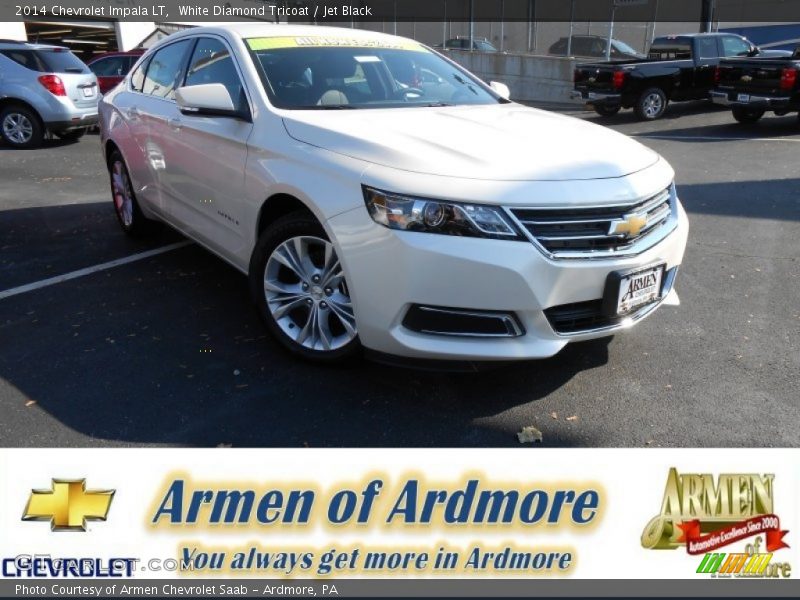 White Diamond Tricoat / Jet Black 2014 Chevrolet Impala LT