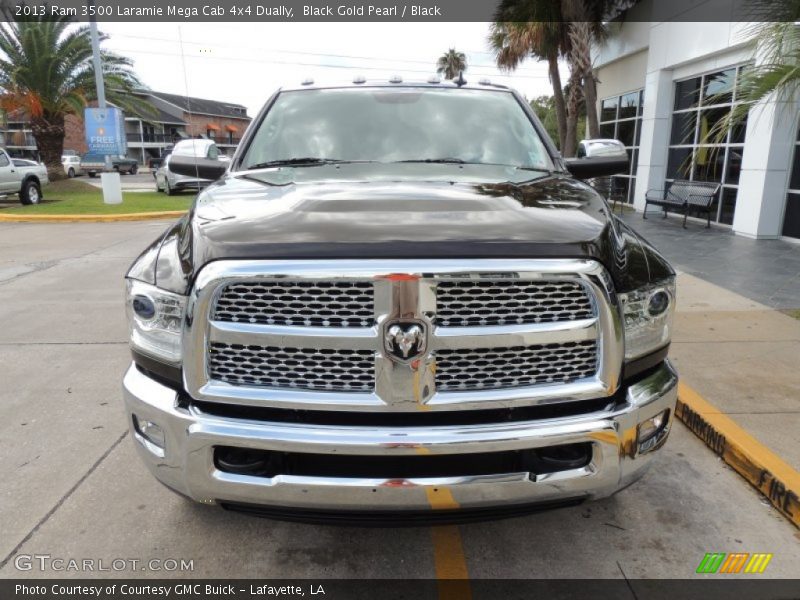 Black Gold Pearl / Black 2013 Ram 3500 Laramie Mega Cab 4x4 Dually