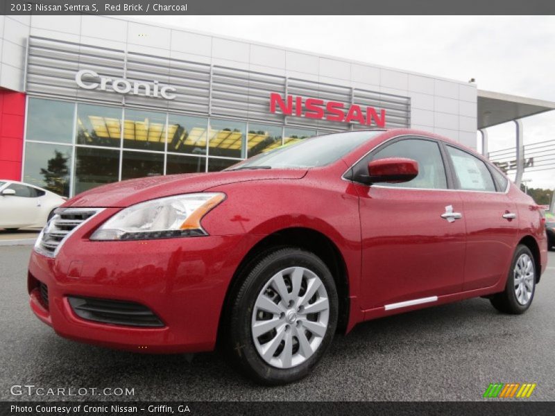 Red Brick / Charcoal 2013 Nissan Sentra S