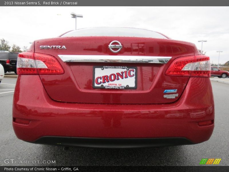 Red Brick / Charcoal 2013 Nissan Sentra S