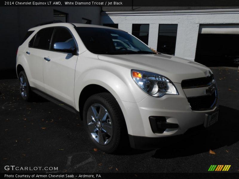 White Diamond Tricoat / Jet Black 2014 Chevrolet Equinox LT AWD