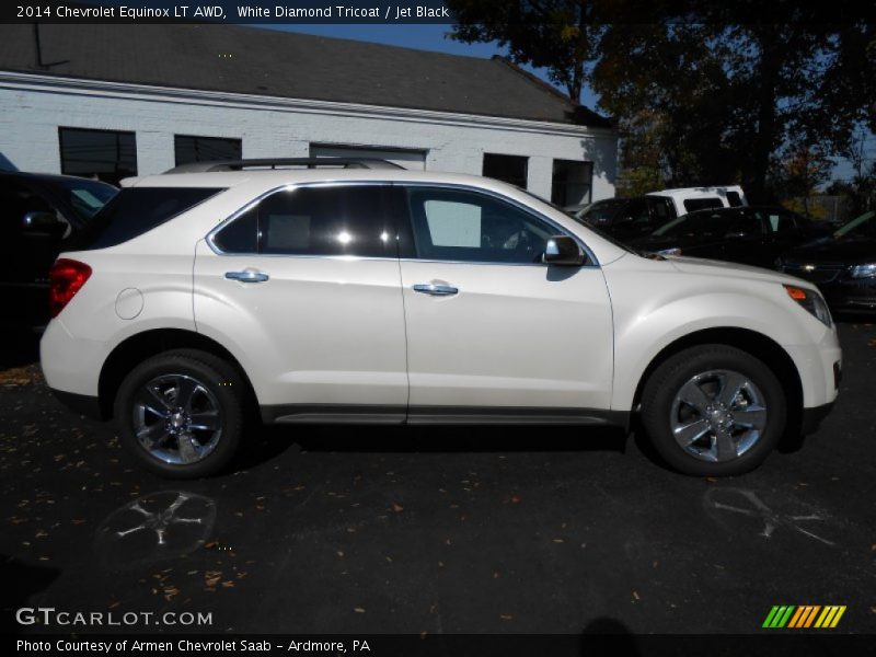 White Diamond Tricoat / Jet Black 2014 Chevrolet Equinox LT AWD