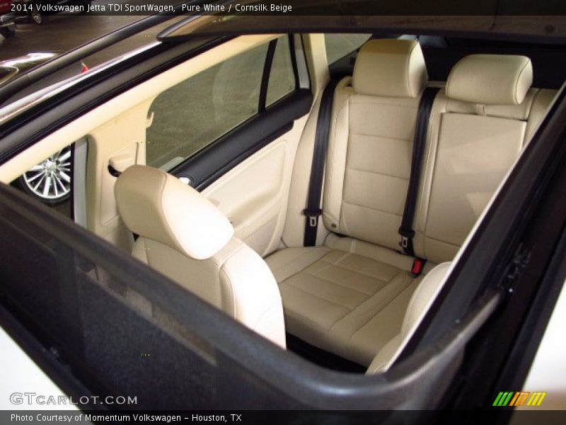 Pure White / Cornsilk Beige 2014 Volkswagen Jetta TDI SportWagen