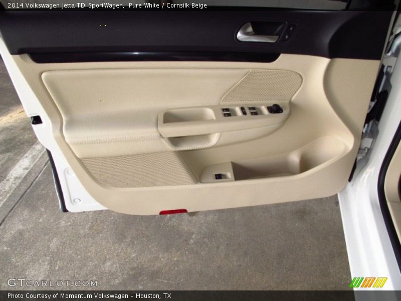 Pure White / Cornsilk Beige 2014 Volkswagen Jetta TDI SportWagen