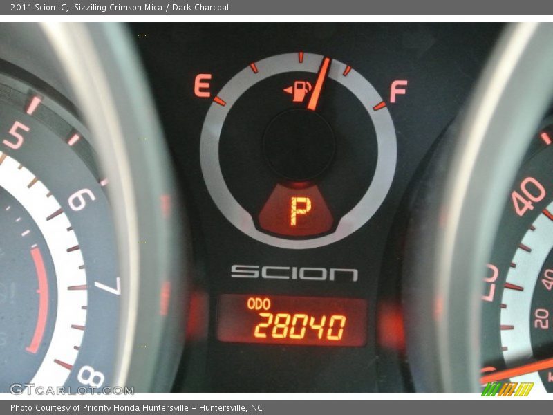 Sizziling Crimson Mica / Dark Charcoal 2011 Scion tC