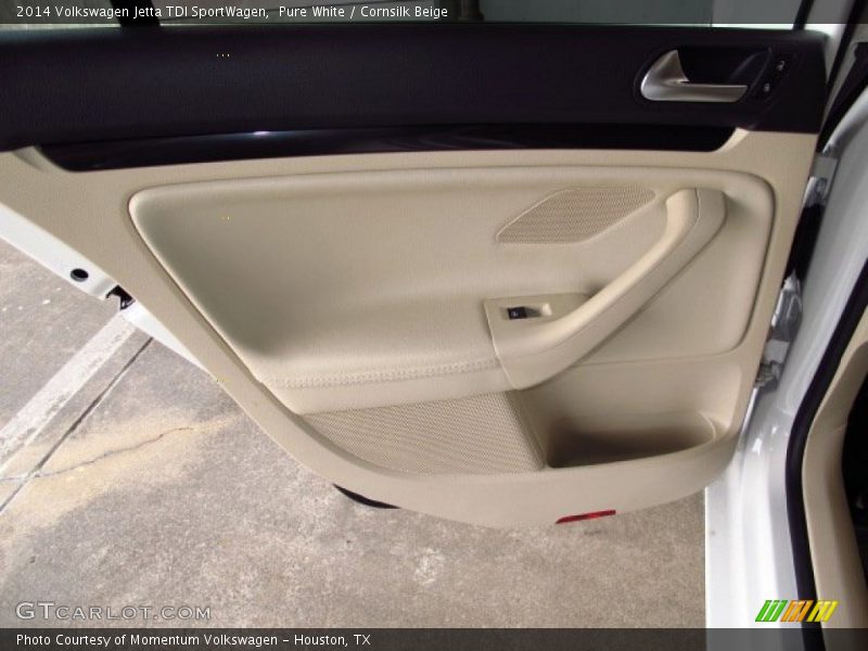 Pure White / Cornsilk Beige 2014 Volkswagen Jetta TDI SportWagen