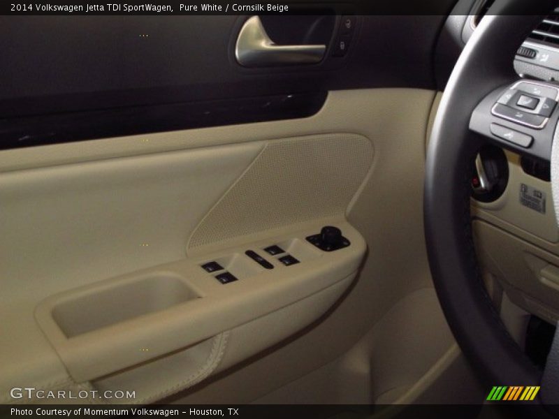 Pure White / Cornsilk Beige 2014 Volkswagen Jetta TDI SportWagen