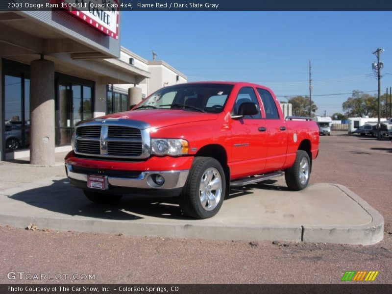 Flame Red / Dark Slate Gray 2003 Dodge Ram 1500 SLT Quad Cab 4x4