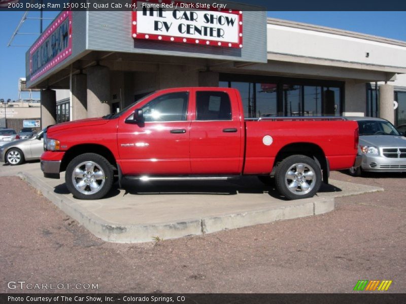 Flame Red / Dark Slate Gray 2003 Dodge Ram 1500 SLT Quad Cab 4x4