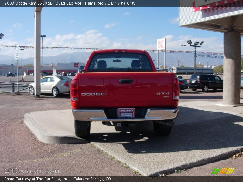 Flame Red / Dark Slate Gray 2003 Dodge Ram 1500 SLT Quad Cab 4x4