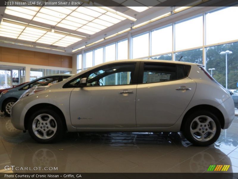 Brilliant Silver / Black 2013 Nissan LEAF SV