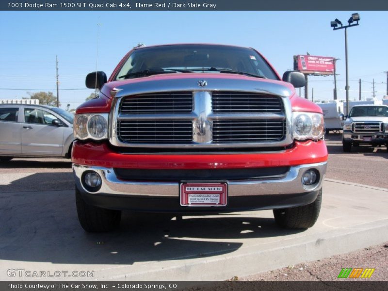 Flame Red / Dark Slate Gray 2003 Dodge Ram 1500 SLT Quad Cab 4x4